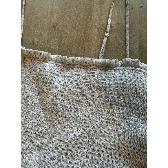 Aritzia Wilfred Tempest Sleeveless Mini Dress Pastel Floral Purple Green Medium - Picture 3 of 7